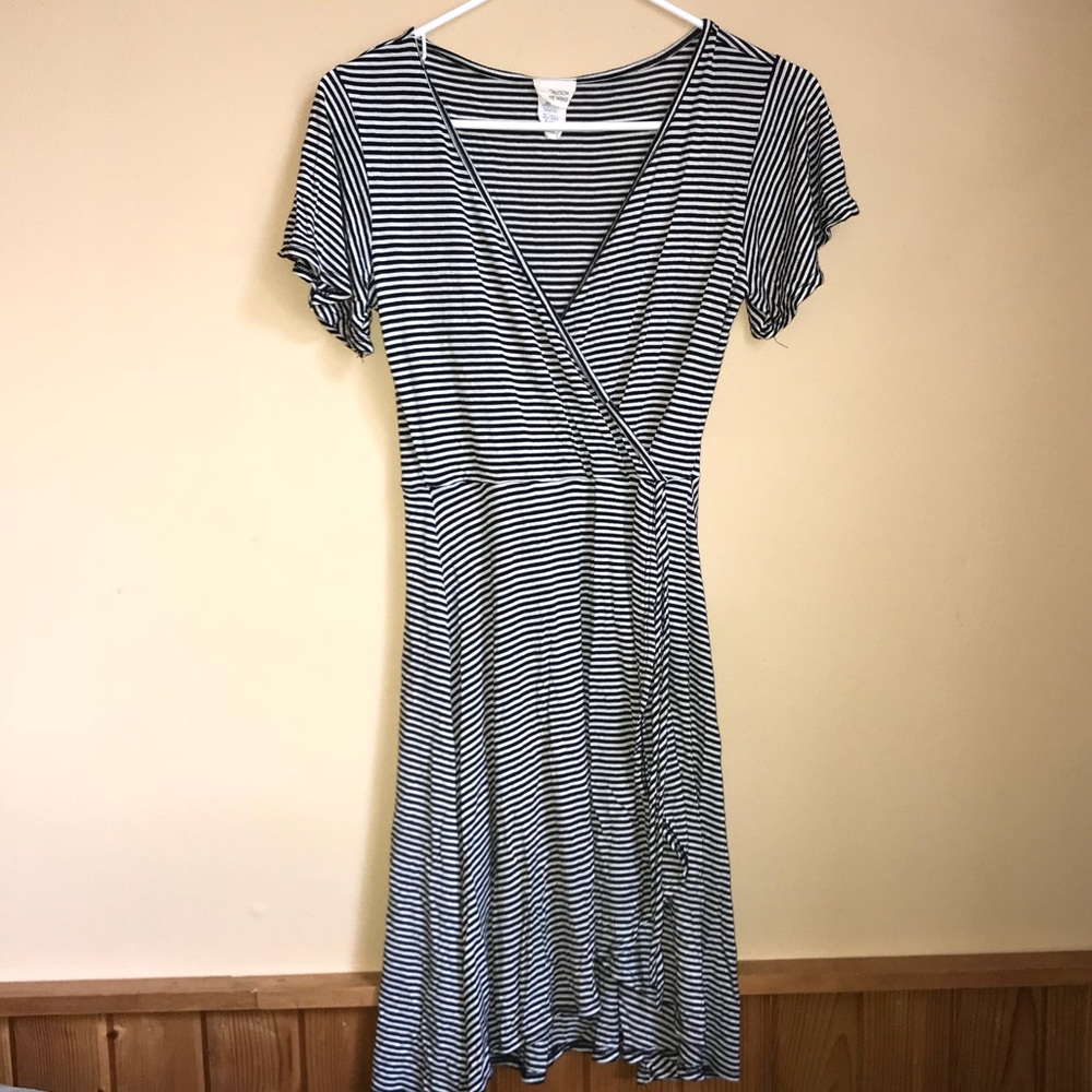 Striped Wrap Dress